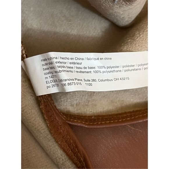 Eloquii Faux Leather Tie Waist Flutter Sleeve Top 20 - Picture 5 of 5